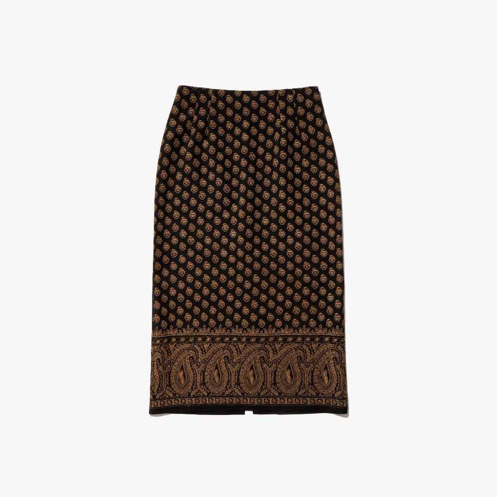 Briggs Vintage Black & Gold Paisley Pencil Skirt 👑✨